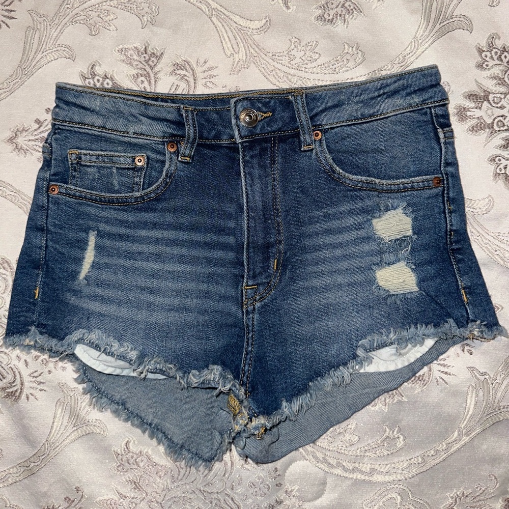 H&M US 6 Mid Wash Denim Shorts
